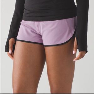Lululemon Light Pink & Gray Speed Shorts Size 10